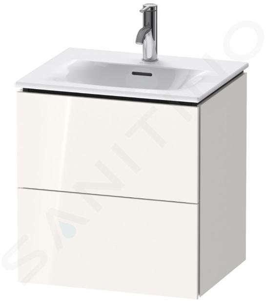 Duravit L-Cube - Waschtischunterschrank 55x52x42 cm, 2 Auszüge, weiß glänzend LC630402222