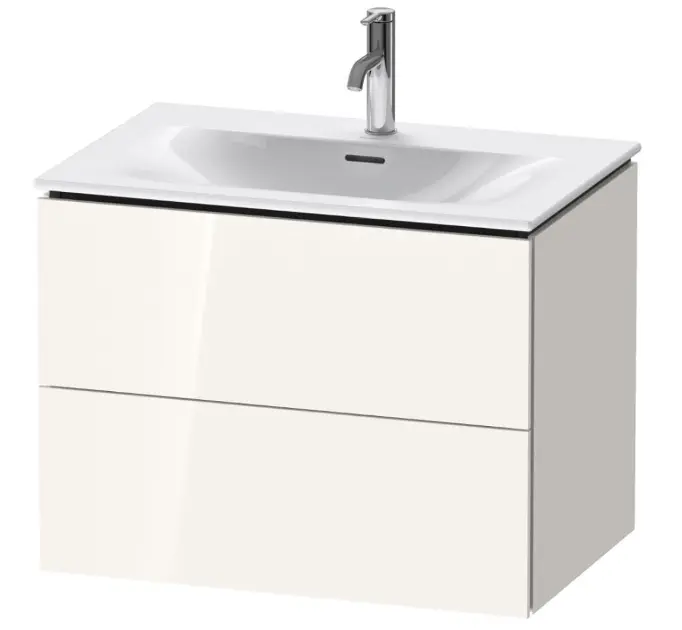 Duravit L-Cube - Dulap bază pentru lavoar 55x72x48 cm, 2 sertare, alb lucios LC630602222