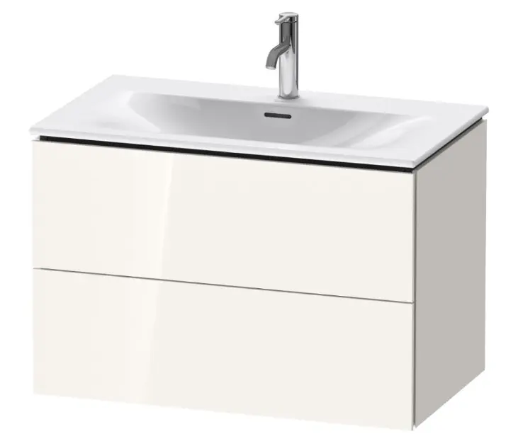 Duravit L-Cube - Wastafelonderkast 55x82x48 cm, 2 laden, glanzend wit LC630702222