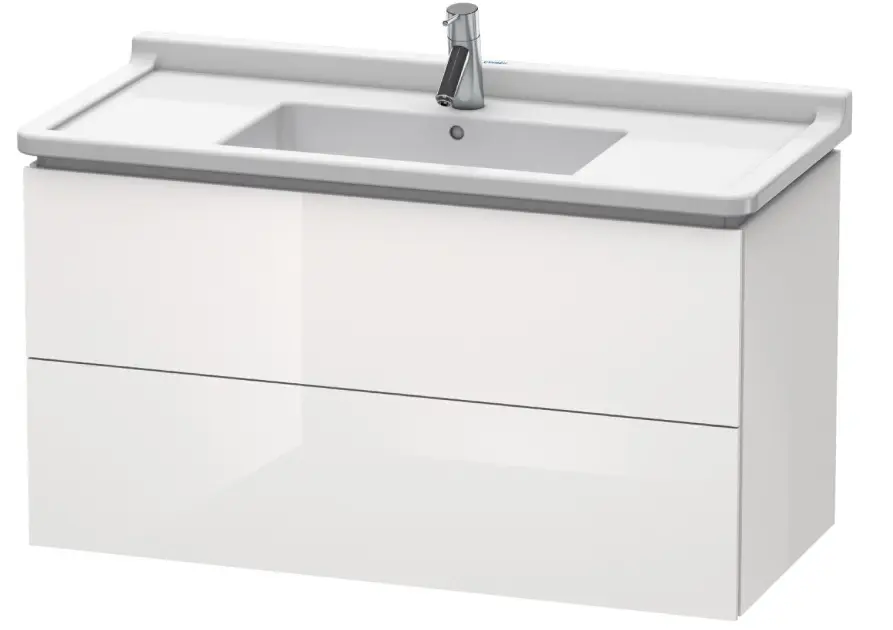 Levně Duravit L-Cube - Umyvadlová skříňka 56x102x47 cm, 2 zásuvky, lesklá bílá LC626602222