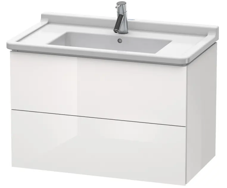 Levně Duravit L-Cube - Umyvadlová skříňka 56x82x47 cm, 2 zásuvky, lesklá bílá LC626502222
