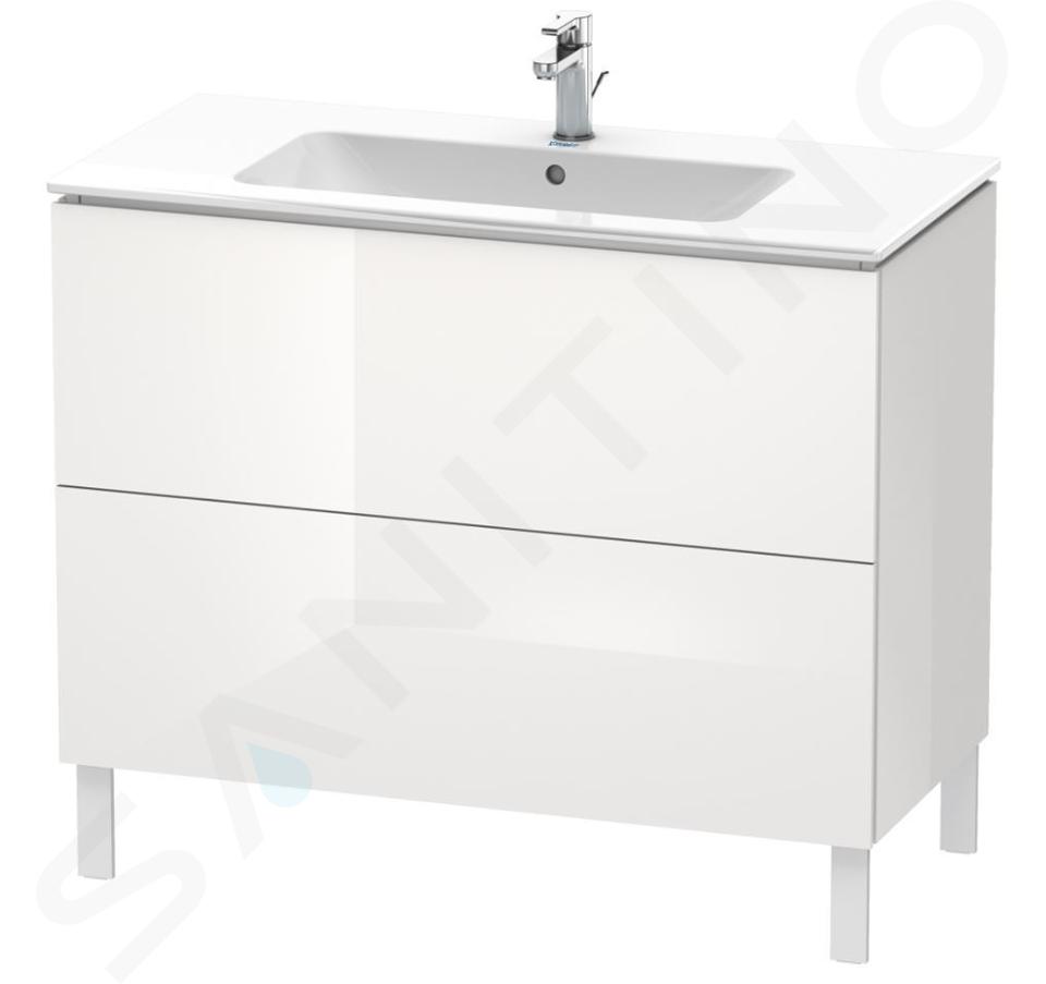 Duravit L-Cube - Mobile da lavabo 856x1020x481 mm, 2 cassetti, bianco lucido LC662702222