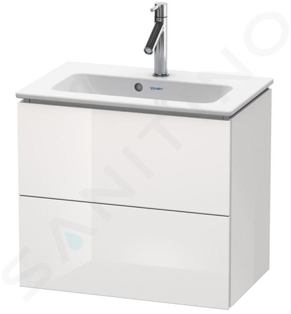 Duravit L-Cube - Wastafelonderkast Compact, 55x62x39 cm, 2 laden, glanzend wit LC625602222