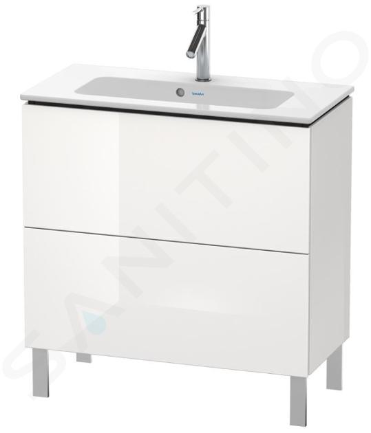 Duravit L-Cube - Meuble sous lavabo Compact 856x820x391 mm, 2 tiroirs, blanc brillant LC667402222