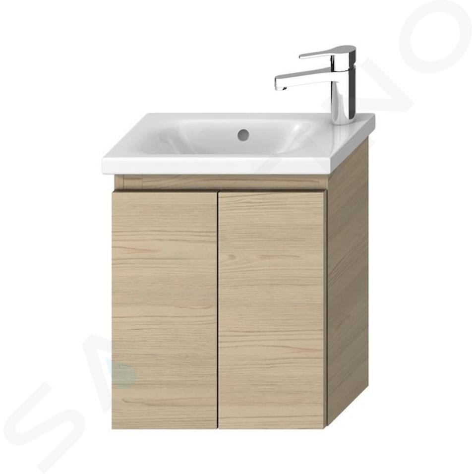 Jika Mio - Meuble pour lavabo asymétrique, frêne H40J7112003421