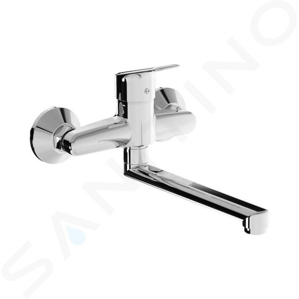 Jika Talas Trendy - Grifo de lavabo con caño giratorio, cromo H3112E70042301