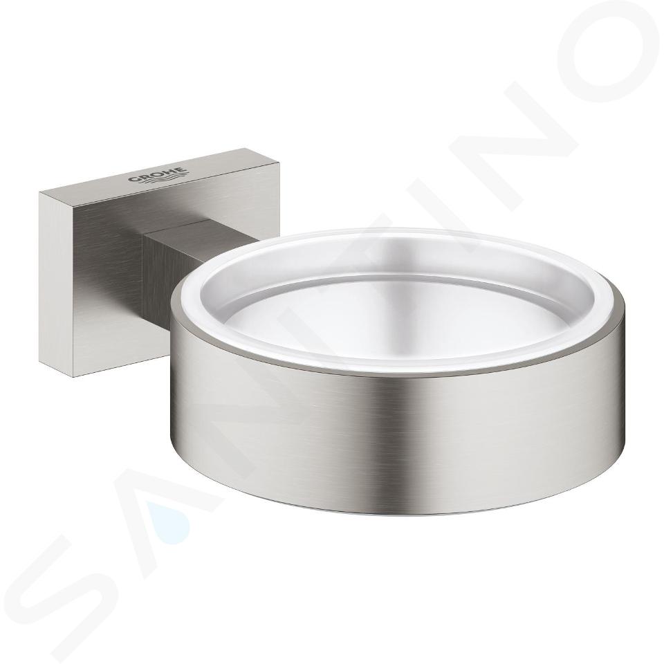 Grohe Essentials Cube - Halter für Becher / Seifenspender, SuperSteel 40508DC1