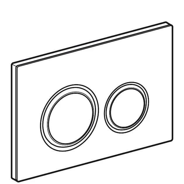 Placca Di Comando Vigour Per WC A 2 Quantità Di Risciacquo, Modello Individual, Cromo Satinato, 190x135 Mm, Azionamento Anteriore - 3