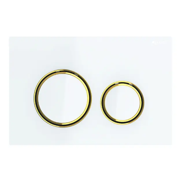 Geberit Sigma21 - Clapetă de acționare pentru 2 volume de spălare, alb/alamă 115.652.SI.1