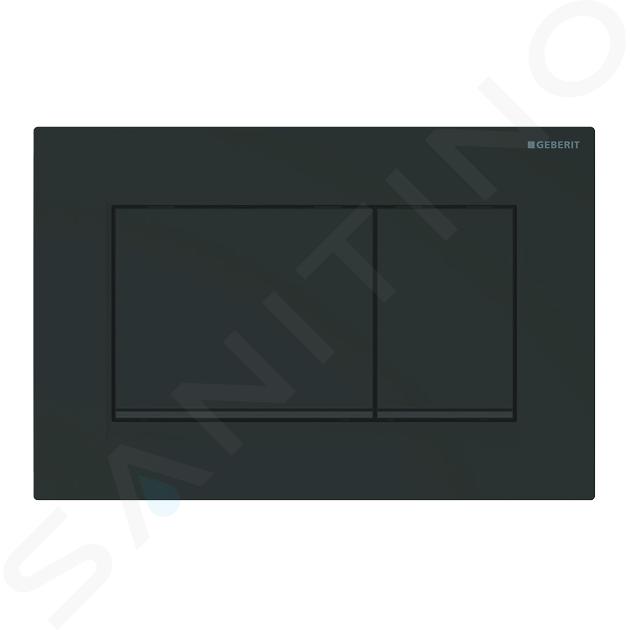 Geberit Sigma30 - Plaque de déclenchement 2 touches, noir mat / noir 115.883.16.1