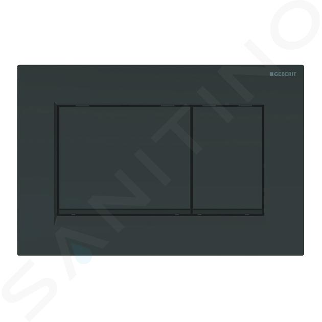 Geberit Sigma30 - Pulsador para WC para descarga doble, negro brillante/negro mate 115.883.DW.1