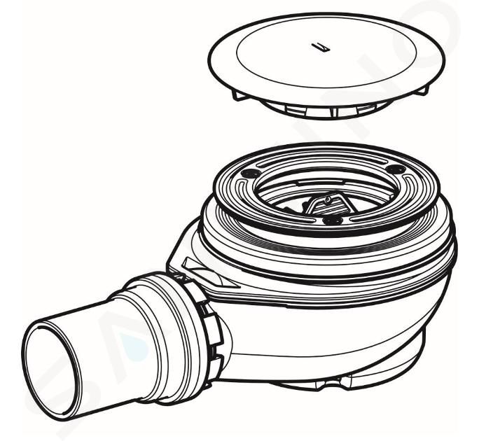 Geberit Coperchio di scarico d90 per scarico piatti doccia Geberit SH30/50  (150265)