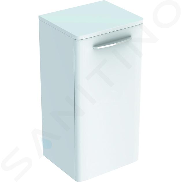 Geberit Selnova Square - Meuble latéral bas 654x330x280 mm, 1 porte, blanc brillant 500.181.01.1