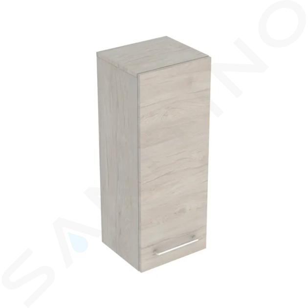 Geberit Selnova Square - Szafka górna boczna 85x33x30 cm, 1 drzwi, orzech hikorowy jasny 501.279.00.1