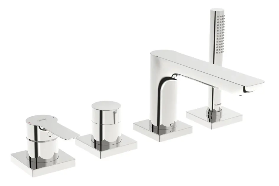 Hansa Ligna - Set bordovasca, montaggio a 4 fori, cromo 06442473