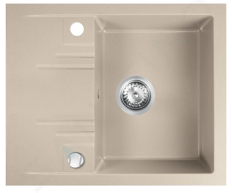 Novaservis Mosogatók - Gránit mosogató 580x480 mm, homok DRGM48/58SA