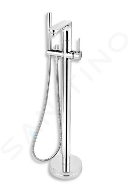 Novaservis Ferro Fiesta - Grifo de suelo para bañera con accesorios y cuerpo de montaje, cromo BFI11F