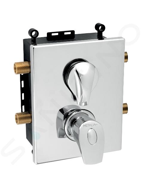 Novaservis Metalia 57 - Mitigeur thermostatique à encastrer pour 2 sorties avec corps d’encastrement, chrome BOX57052RT,0