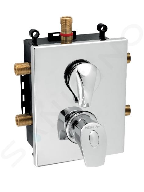 Novaservis Metalia 57 - Mitigeur thermostatique à encastrer pour 3 sorties avec corps d’encastrement, chrome BOX57052RXT,0