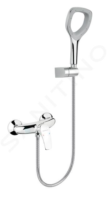 Novaservis Metalia Eco+ - Robinetterie de douche murale avec pommeau de douche ECO+, chrome 57060,0E