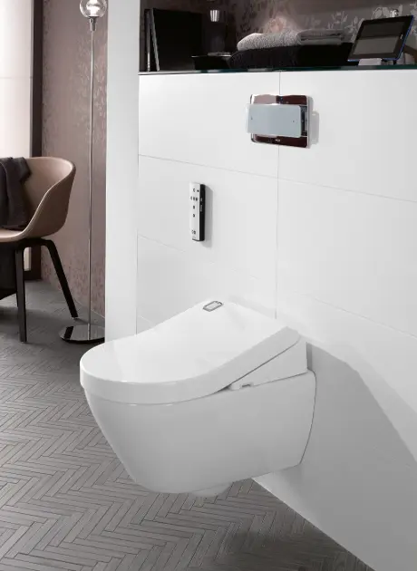 Villeroy & Boch ViClean - Dusch-WC Sitz, mit Fernbedienung, Alpinweiß ...