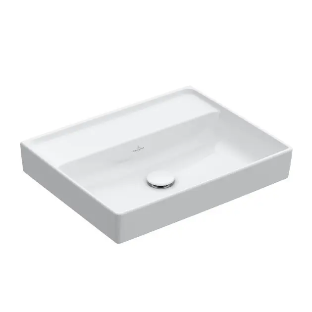 Villeroy & Boch Collaro - Lavabo 55x44 cm, sans trop-plein, sans trou de robinetterie, blanc alpin 4A335801