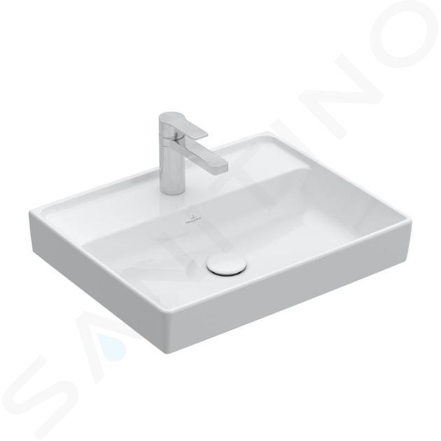 Villeroy & Boch Collaro - Lavabo 550x440 mm, sin rebosadero, orificio para el grifo, blanco alpino 4A335601