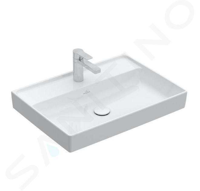 Villeroy & Boch Collaro - Wastafel 65x47 cm, zonder overloop, kraangat, alpine wit 4A336601