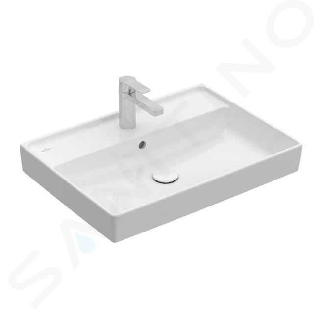 Villeroy & Boch Collaro - Lavabo 65x47 cm, con rebosadero, orificio para el grifo, blanco alpino 4A336501