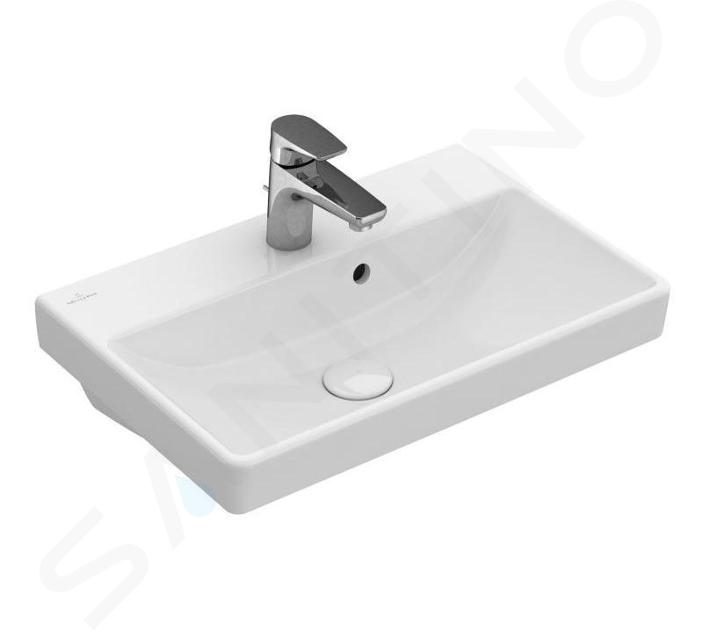 Villeroy & Boch Avento - Wastafel Compact 550x370 mm, met overloop, 1 kraangat, alpine wit 4A005501