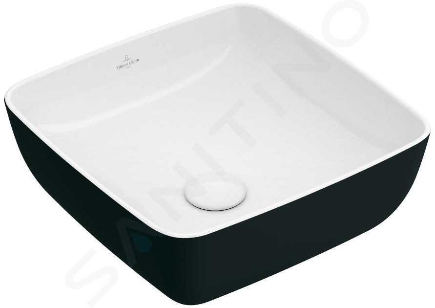 Villeroy & Boch Artis - Lavabo da appoggio, 41x41 cm, Coal Black 417841BCT8