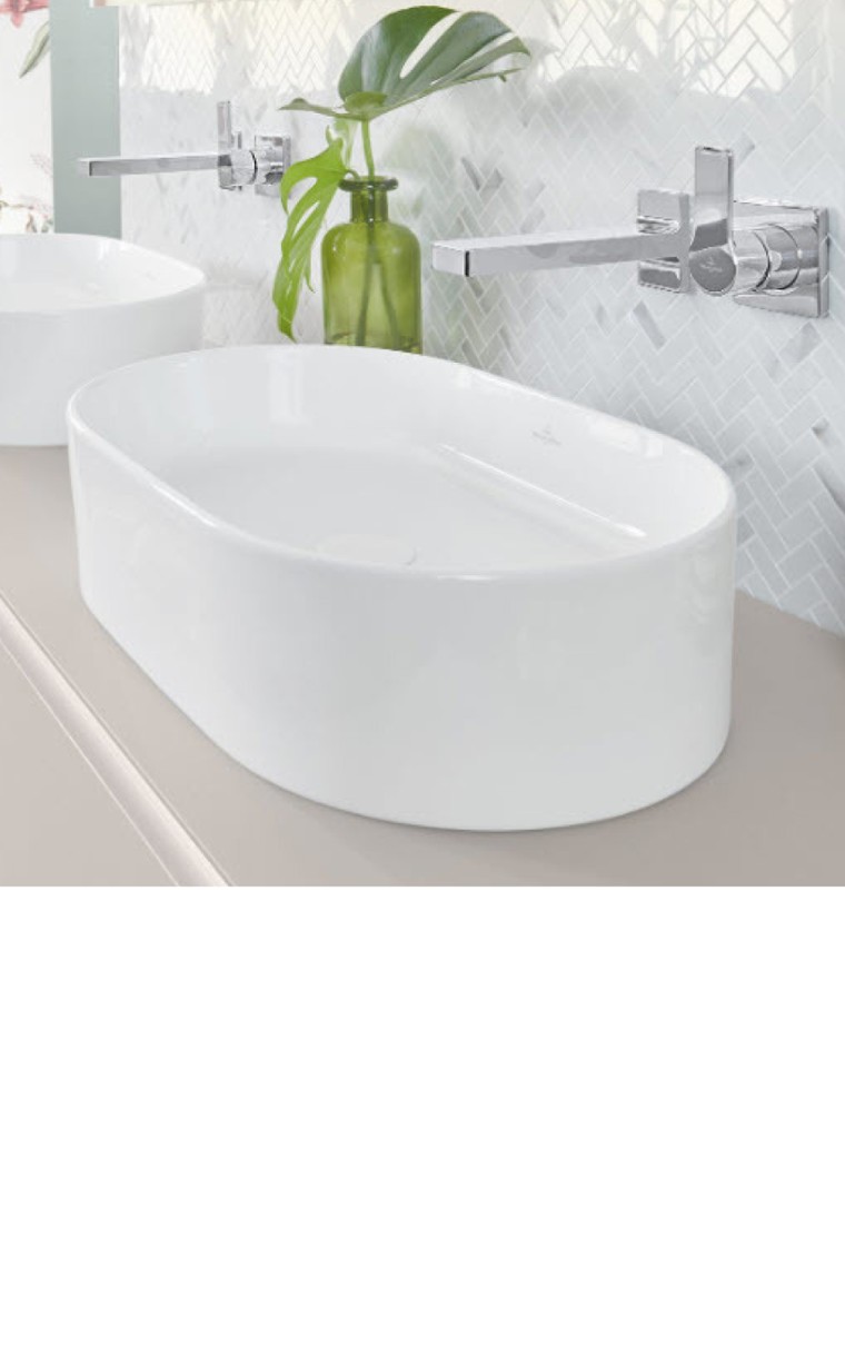 Villeroy & Boch Collaro - Aufsatzwaschbecken, 56x36 cm, Alpinweiß 4A195601