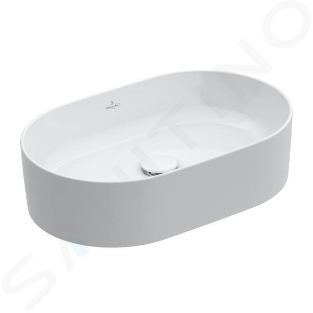 Villeroy & Boch Collaro - Lavabo sobre encimera, 56x36 cm, CeramicPlus, blanco alpino 4A1956R1