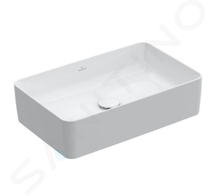 Villeroy & Boch Collaro - Lavabo sobre encimera, 56x36 cm, CeramicPlus, Stone White 4A2056RW