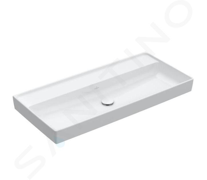 Villeroy & Boch Collaro - Lavabo da mobile 1000x470 mm, senza troppopieno, senza foro per miscelatore, CeramicPlus, Stone White 4A33A3RW