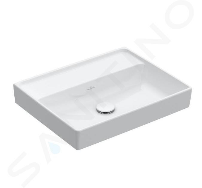 Villeroy & Boch Collaro - Lavoar pentru mobilier 60x47 cm, fără preaplin, fără orificiu pentru baterie, CeramicPlus, alb alpin 4A3363R1