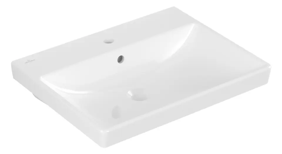 Villeroy & Boch Avento - Lavabo da mobile 60x47 cm, con troppopieno, con foro per miscelatore, bianco alpino 41586001