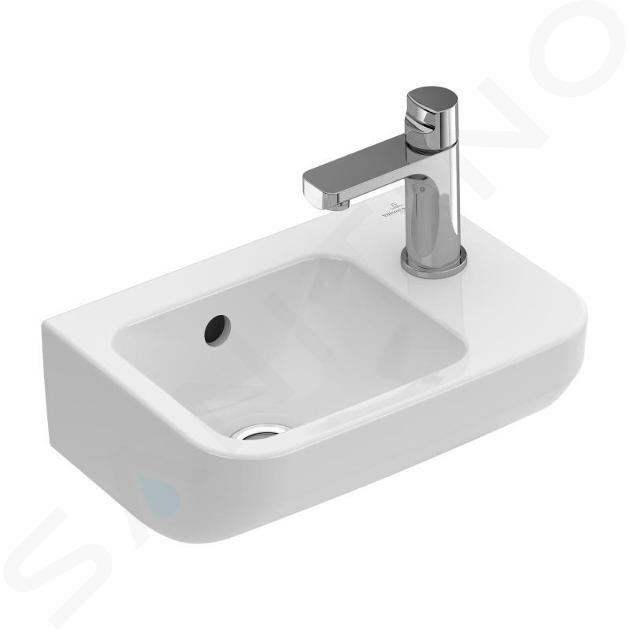 Villeroy & Boch Architectura - Lavamani 360x260 mm, con troppopieno, 1 con foro per miscelatore a dx, bianco alpino 43733601