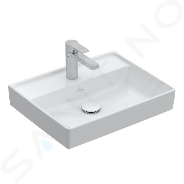 Villeroy & Boch Collaro - Lavamanos 500x400 mm, sin rebosadero, 1 orificio para grifo, blanco alpino 43345101