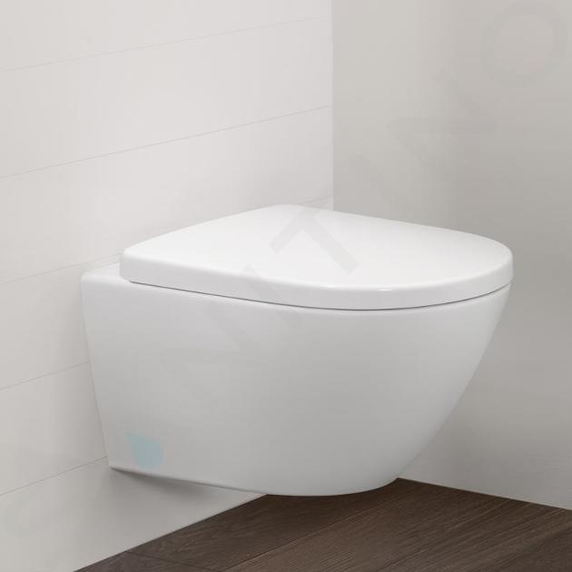 Villeroy & Boch Subway 3.0 - Abattant WC, Softclose, AntiBac, blanc alpin  8M42S1T1