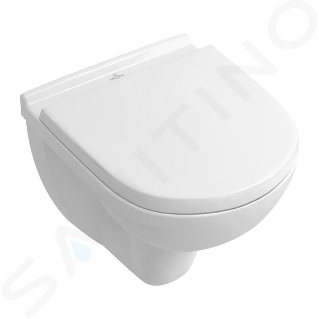 Villeroy & Boch O.novo - Závesné WC Compact s doskou SoftClosing, DirectFlush, alpská biela 5688HR01