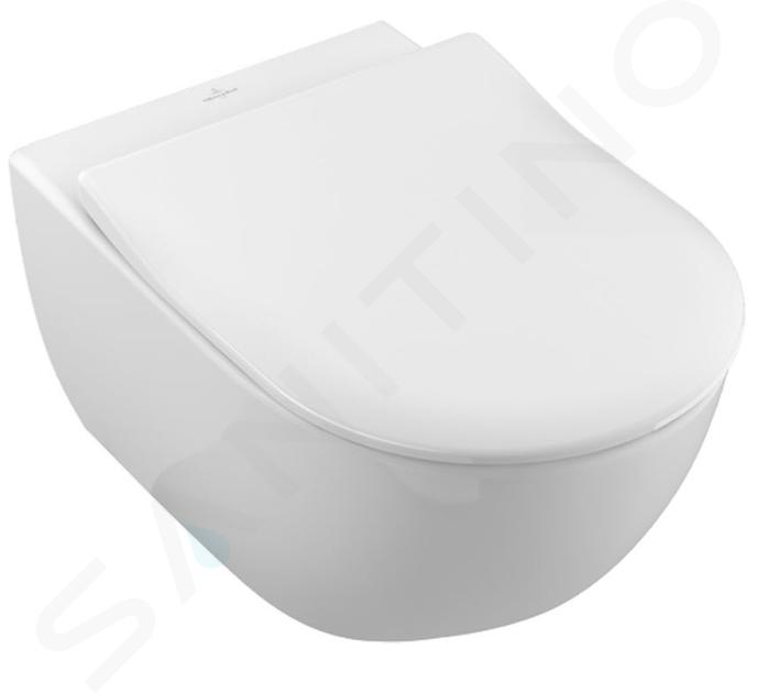 Villeroy & Boch Subway 2.0 - Inodoro suspendido con asiento SoftClose, DirectFlush, blanco alpino 5614R201