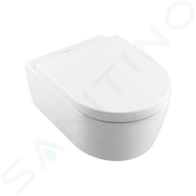 Villeroy & Boch Avento - Inodoro suspendido con asiento SoftClosing, DirectFlush, blanco alpino 5656HR01