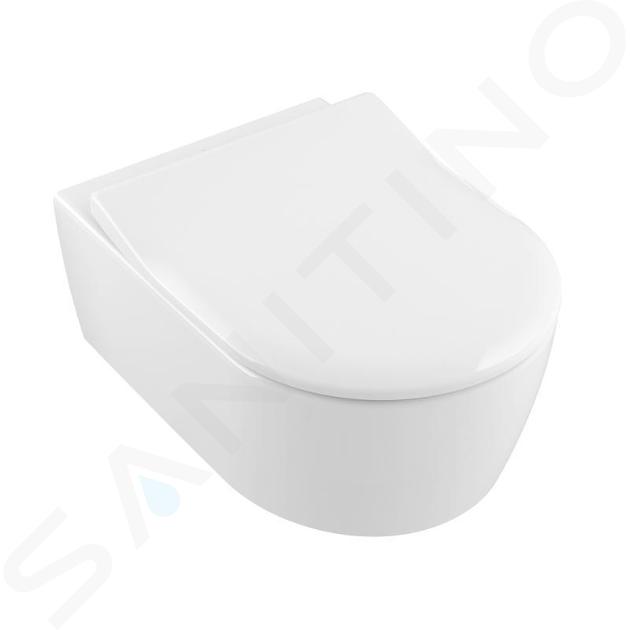 Villeroy & Boch Avento - Závesné WC s doskou SoftClosing, DirectFlush, alpská biela 5656RS01