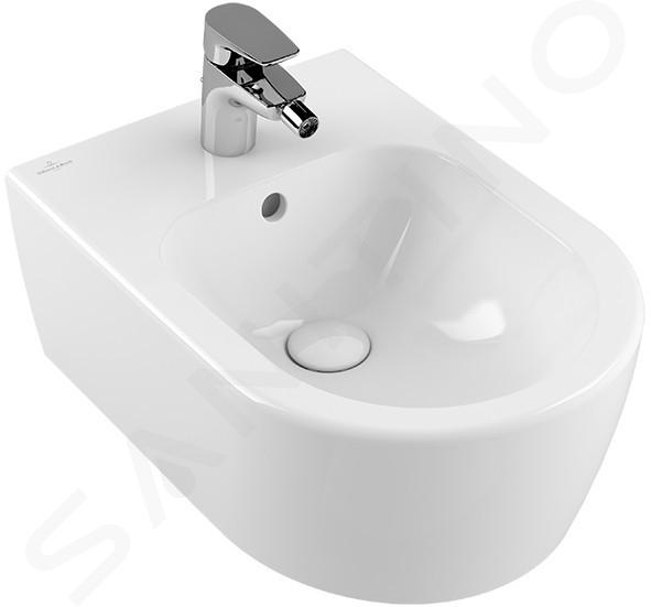 Villeroy & Boch Avento - Akasztós bidé 530x370 mm, csaptelep lyukkal, CeramicPlus, Stone White 540500RW