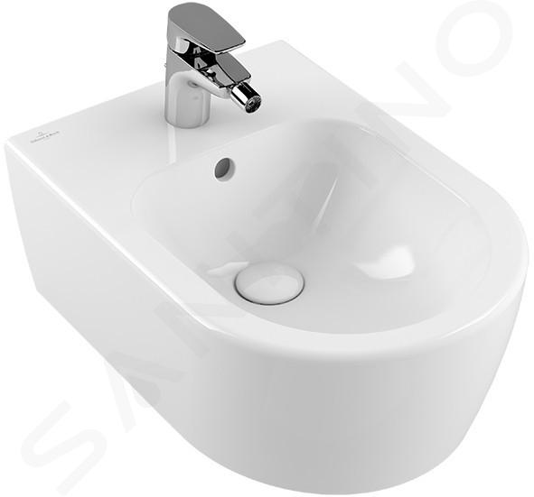 Villeroy & Boch Avento - Závěsný bidet 530x370 mm, otvor pro baterii, CeramicPlus, Stone White 540500RW