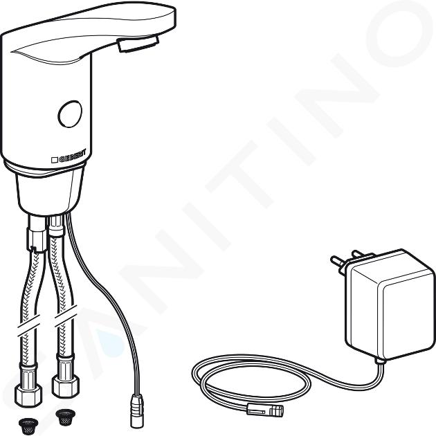 Robinet électrique écologique avec mitigeur Geberit185 116365211