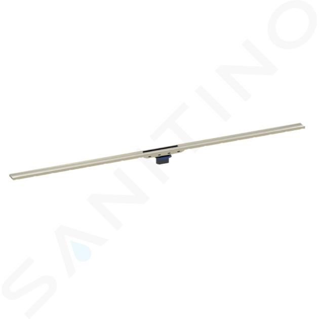 Geberit CleanLine - Canalina doccia in acciaio inox 80, 300-900 mm, champagne lucido/spazzolato 154.440.39.1