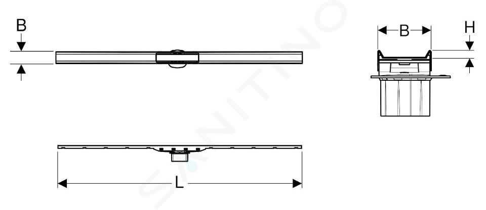 Geberit CleanLine Rigole de douche Inox