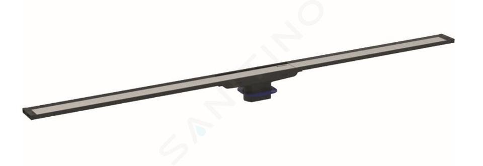 Geberit CleanLine - Canivelle de douche en inox 20, 300-1600 mm, inox noir / inox brossé 154.453.00.1